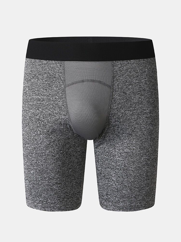 Enfärgad Stretch Slim Snabbtorkande Mesh-genen Sport Fitness Shorts