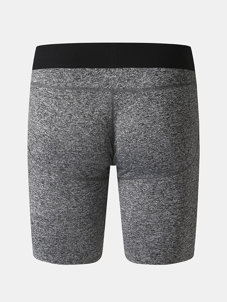 Enfärgad Stretch Slim Snabbtorkande Mesh-genen Sport Fitness Shorts