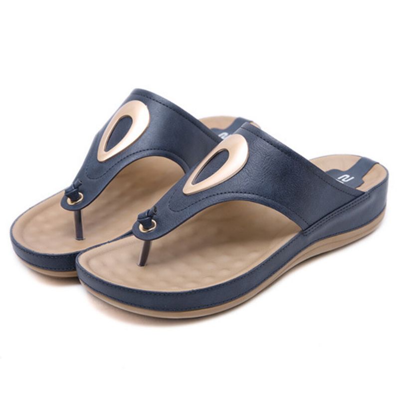 Casual Clip Toe Flip Flops-sandaler För Kvinnor