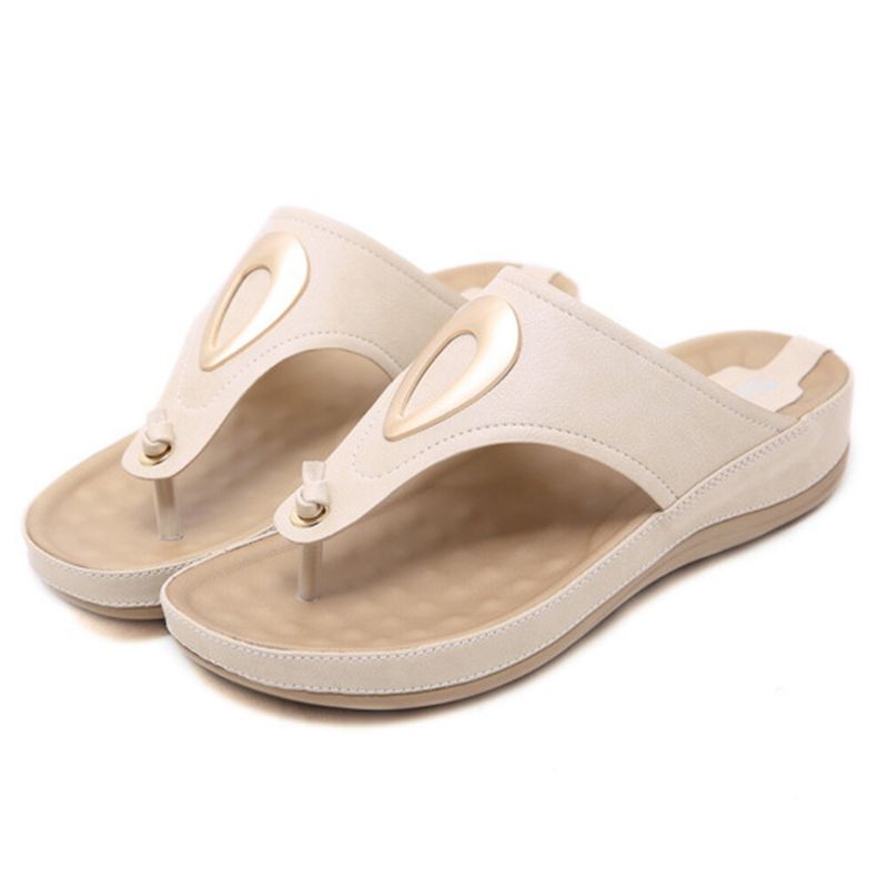 Casual Clip Toe Flip Flops-sandaler För Kvinnor