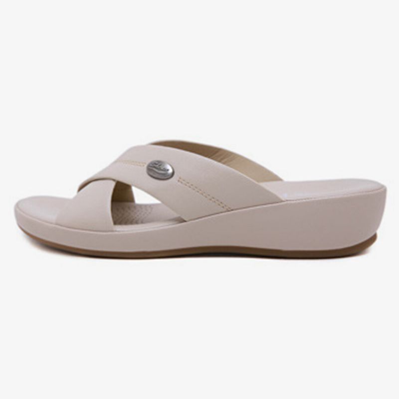 Dam Beach Comfy Peep Toe Cross Strap Kilar Hälsandaler