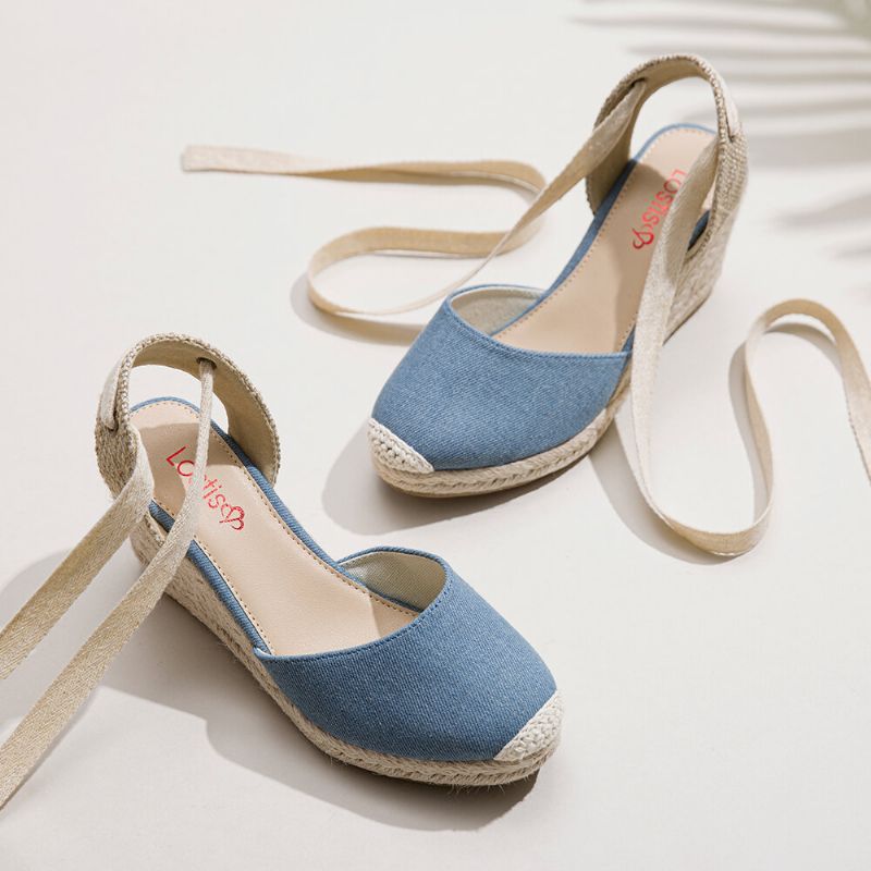 Dam Espadrilles Strappy Casual Summer Wedge Sandaler