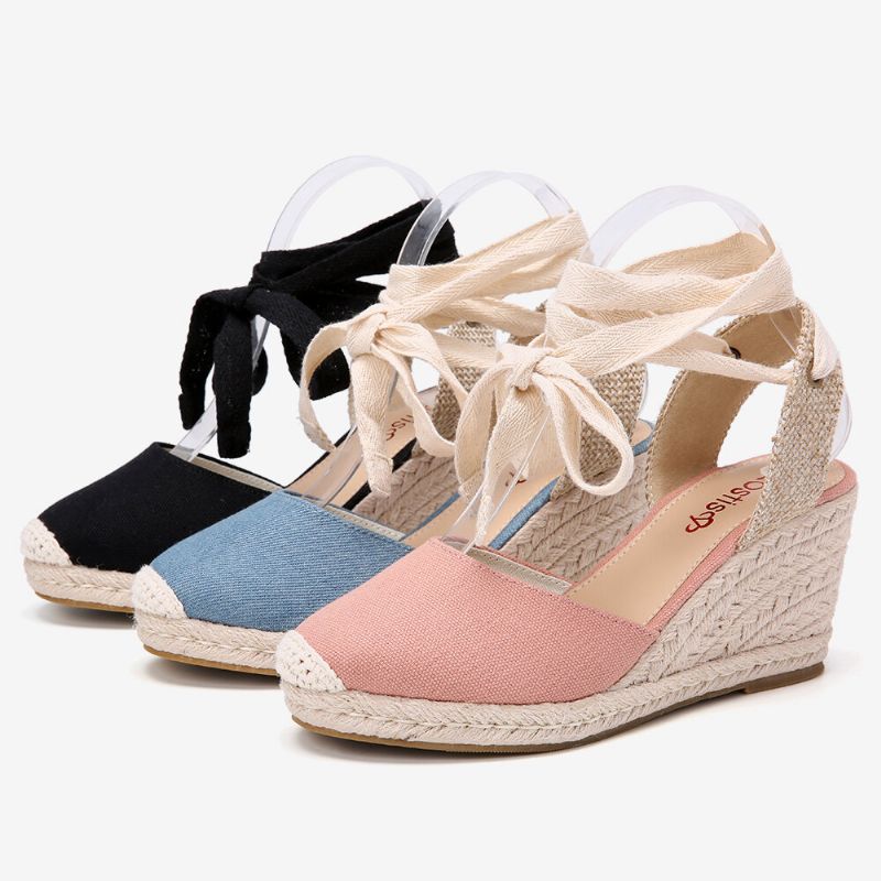 Dam Espadrilles Strappy Casual Summer Wedge Sandaler