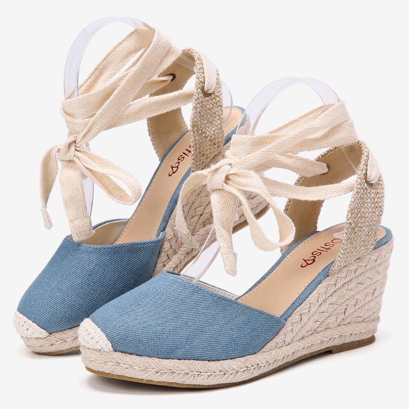 Dam Espadrilles Strappy Casual Summer Wedge Sandaler