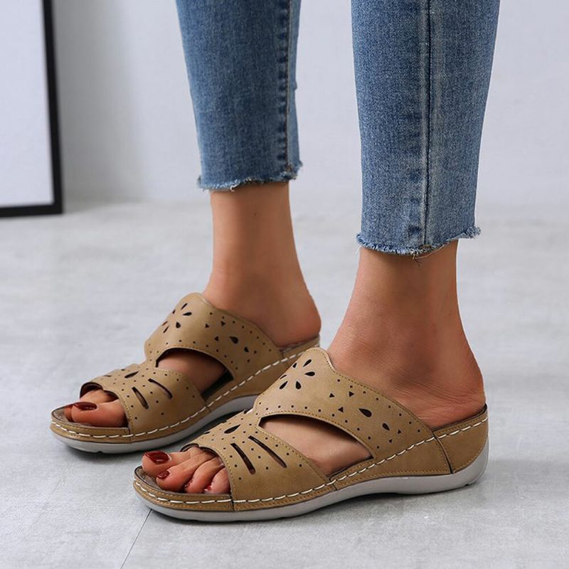 Dam Hollow Comfy Non Slip Casual Slip On Wedges Sandaler