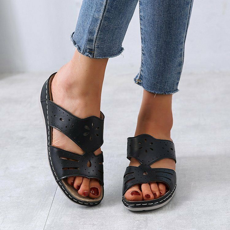 Dam Hollow Comfy Non Slip Casual Slip On Wedges Sandaler