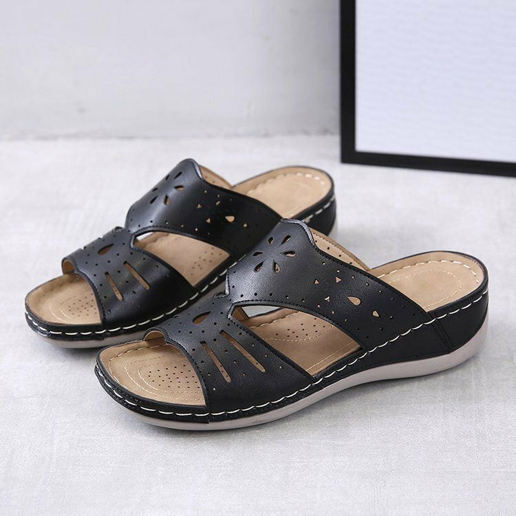 Dam Hollow Comfy Non Slip Casual Slip On Wedges Sandaler