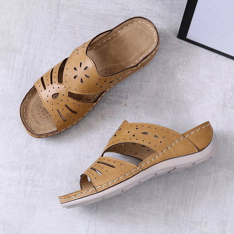 Dam Hollow Comfy Non Slip Casual Slip On Wedges Sandaler