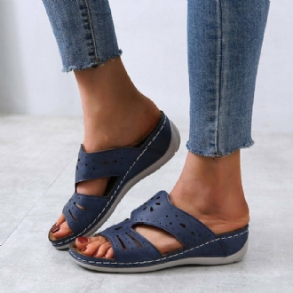 Dam Hollow Comfy Non Slip Casual Slip On Wedges Sandaler