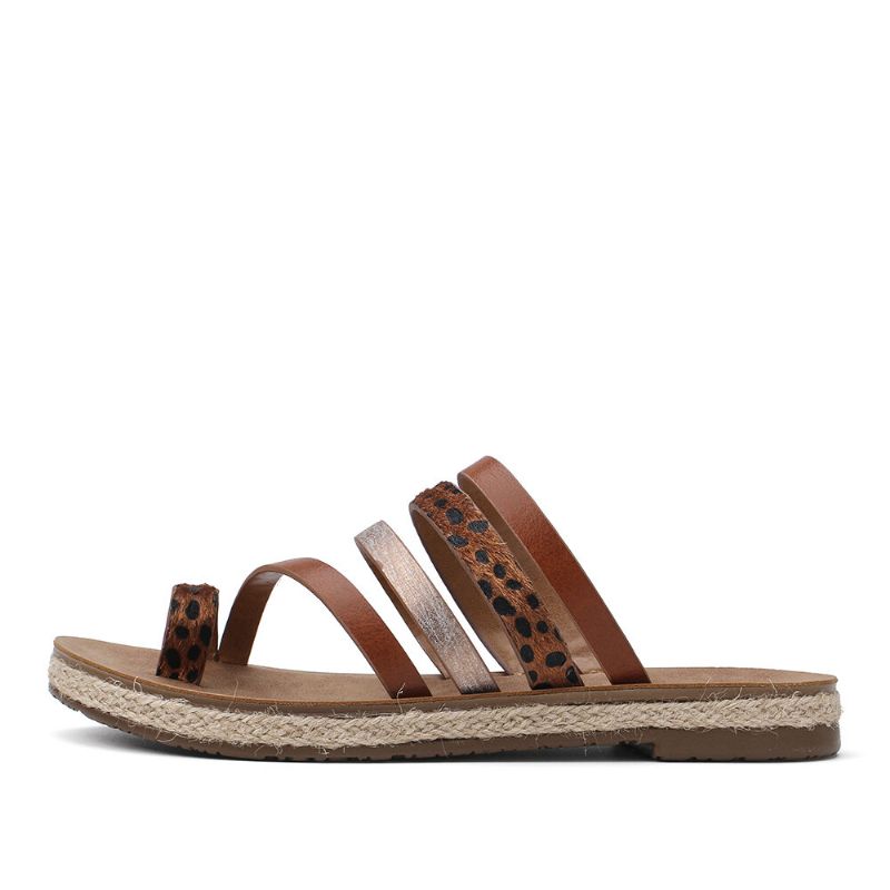 Dam Tå Ring Strappy Slip On Comfy Casual Sandaler