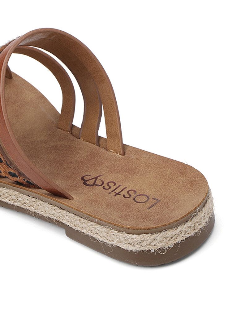 Dam Tå Ring Strappy Slip On Comfy Casual Sandaler