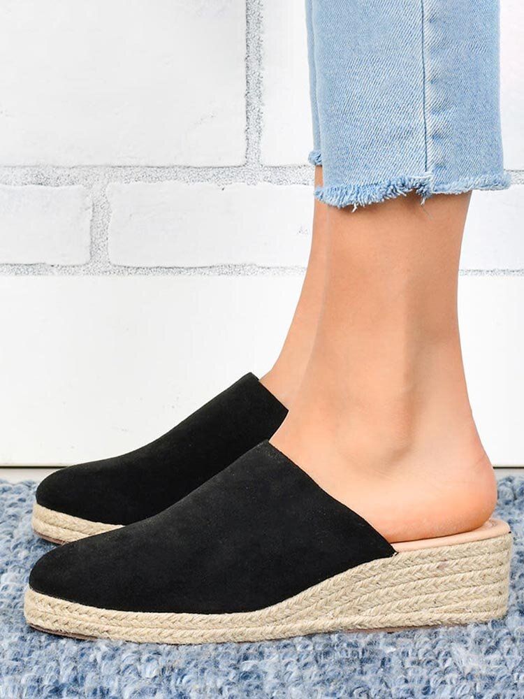 Damer Med Stängd Tå Bärbara Casual Wedges Sandaler