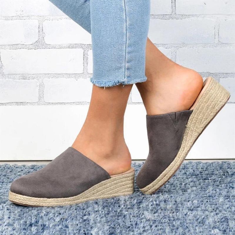 Damer Med Stängd Tå Bärbara Casual Wedges Sandaler