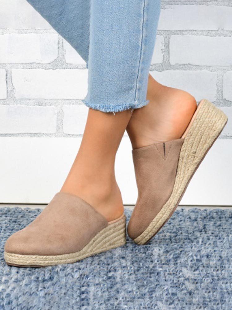 Damer Med Stängd Tå Bärbara Casual Wedges Sandaler