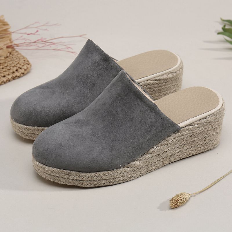 Damer Med Stängd Tå Bärbara Casual Wedges Sandaler