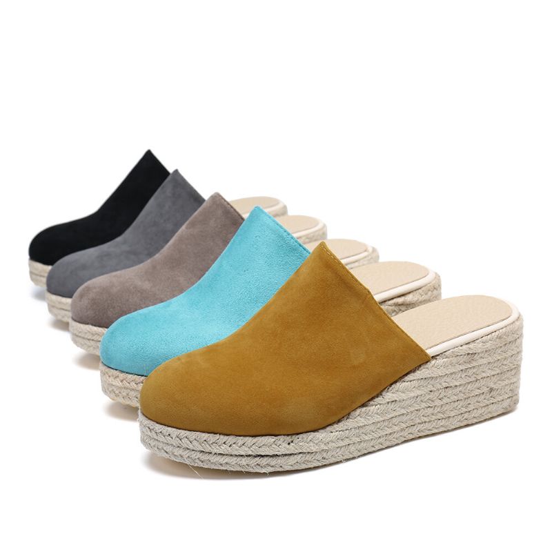 Damer Med Stängd Tå Bärbara Casual Wedges Sandaler