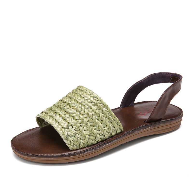 Damer Vävda Remmar Slingback Casual Sandaler