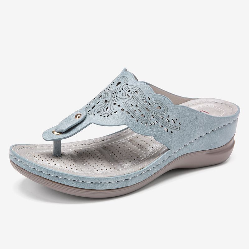 Damutskärning Flip Flops Clip Toe Slip On Casual Wedge Sandaler