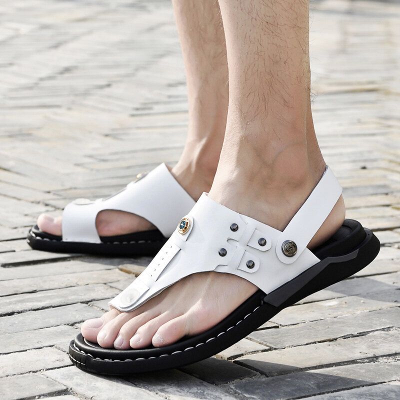 Herr Tvåvägs Mjuk Andas Halkfri Casual Outdoor Sandaler