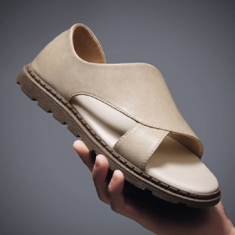 Kohud För Män Andas Ihålig Mjuk Botten Öppnad Tå Slip On Casual Sandaler