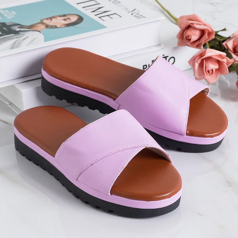 Kvinnor Casual Wedges Beach Slide Sandaler