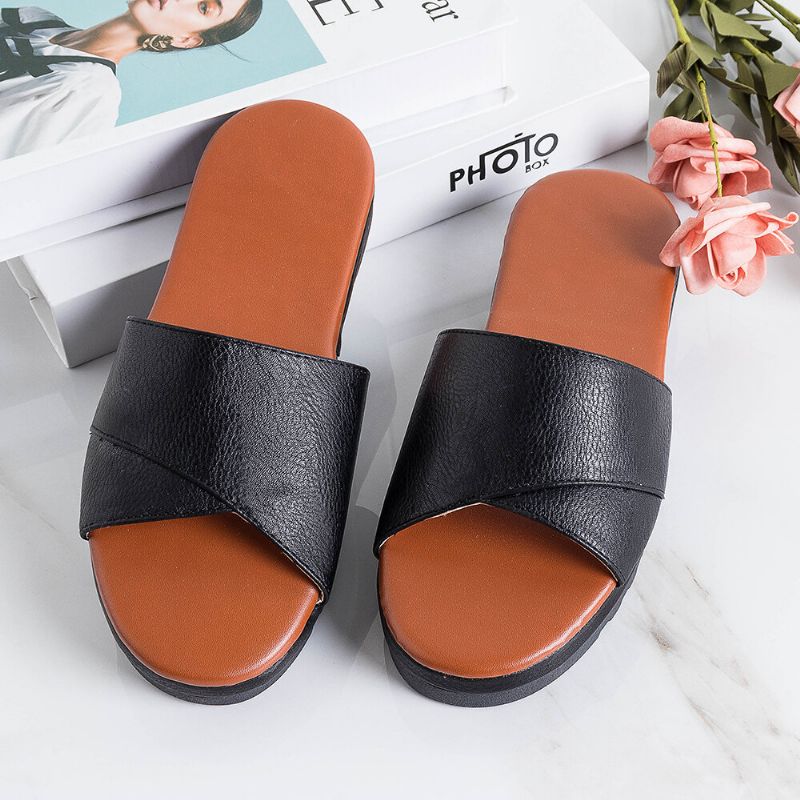 Kvinnor Casual Wedges Beach Slide Sandaler