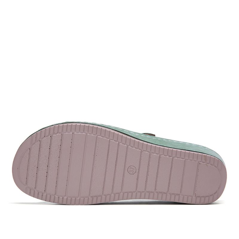 Kvinnor Dubbelband Handgjorda Hollow Casual Comfy Sandaler