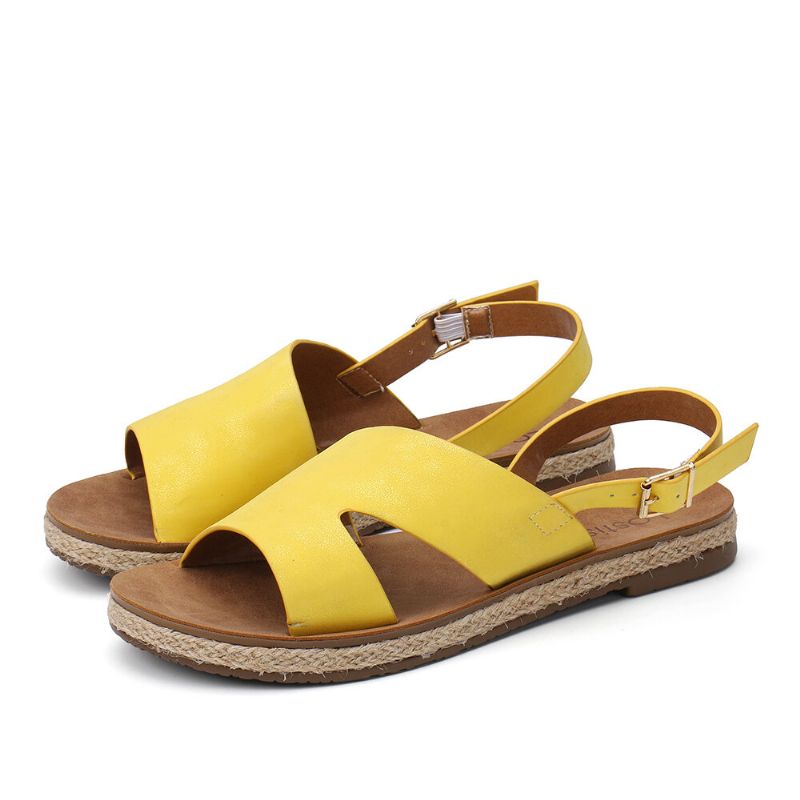 Kvinnor Single Strap Casual Slingback Flat Sandaler