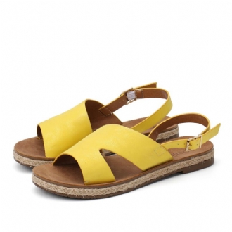 Kvinnor Single Strap Casual Slingback Flat Sandaler