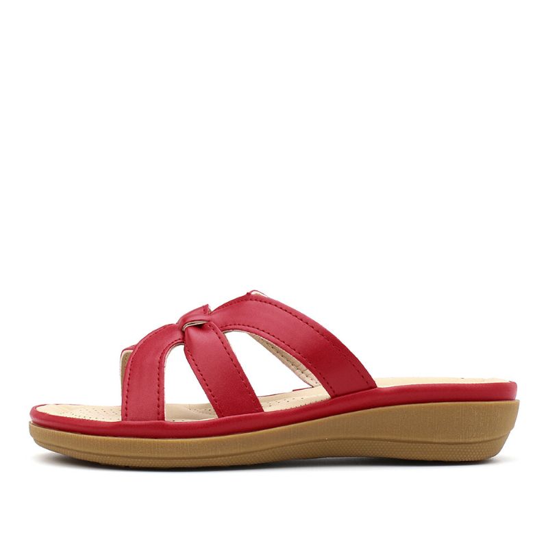 Kvinnor Utskärning Andningsbar Bärbar Comfy Casual Beach Wedges Sandaler