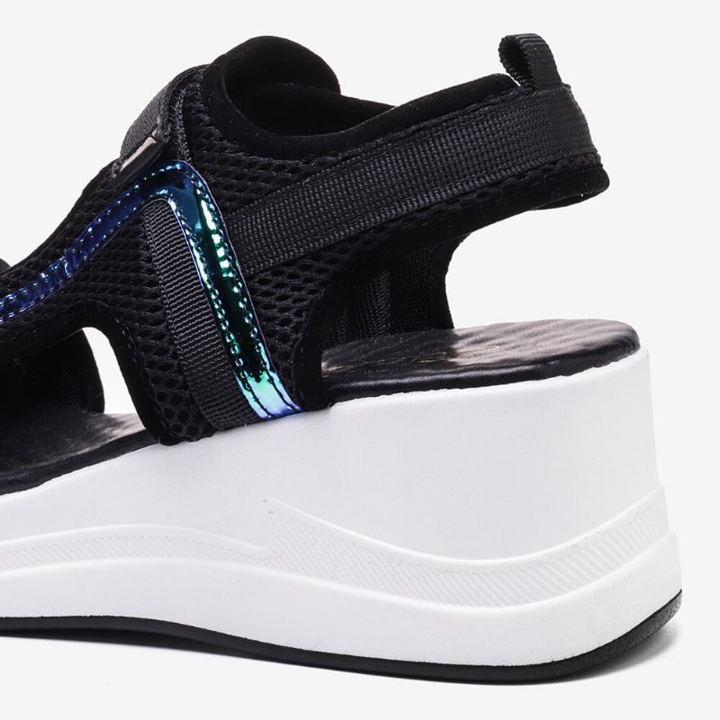 Kvinnors Nätsömmar Krokögla Casual Sports Wedge Sandaler