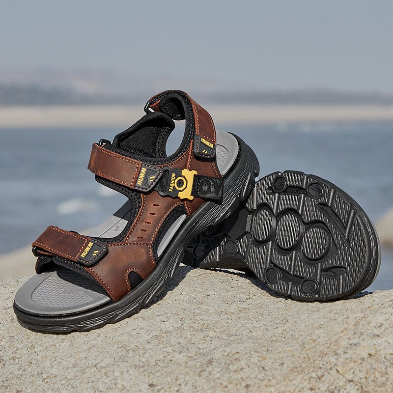 Män Kohud Andas Halkskyddad Strand Casual Outdoor Sandaler