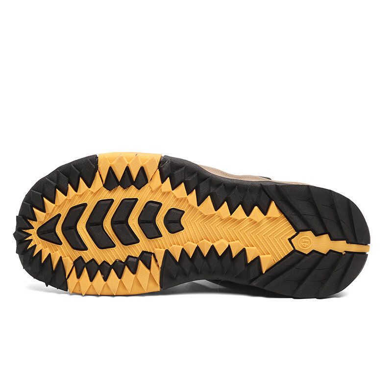 Män Kohud Läder Halkfri Closed Toe Beach Casual Outdoor Sandaler