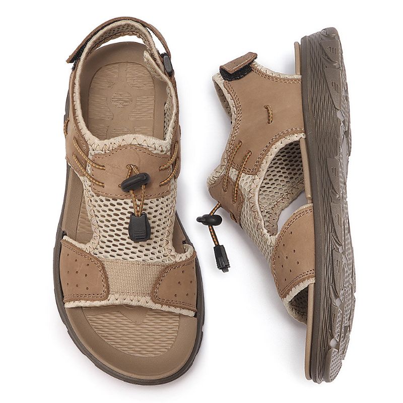 Män Kohud Mesh Andas Halkfria Casual Outdoor Sandaler