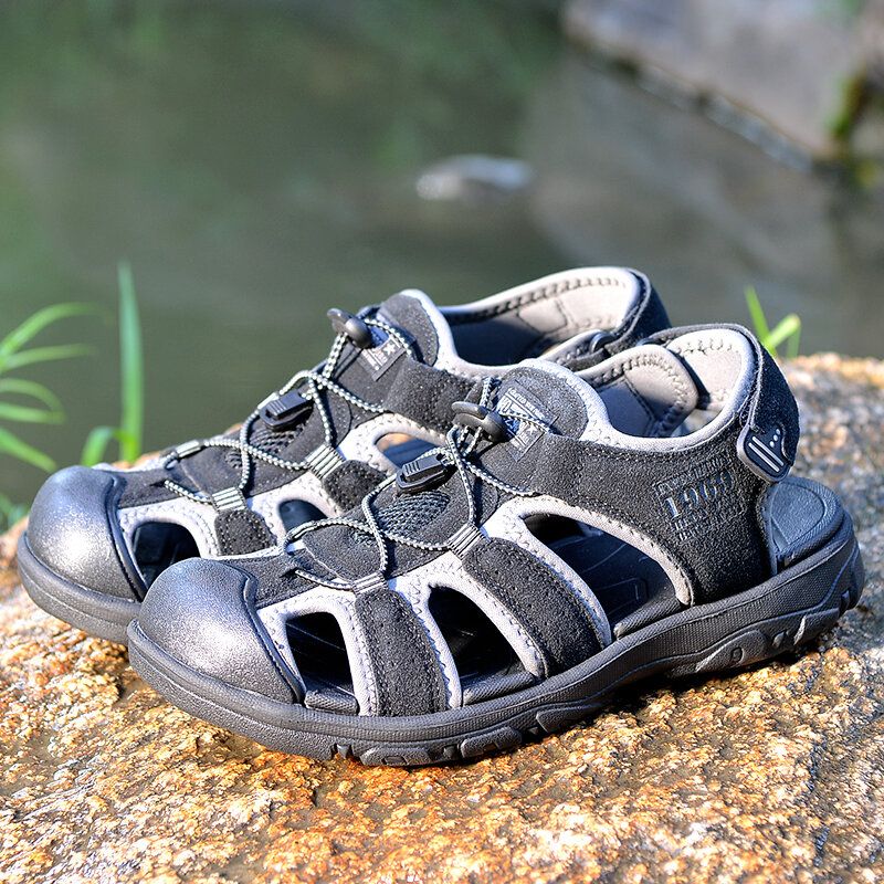 Summer Toe Protected Outdoor Mocka Roman Beach Shoes Casual Sandaler