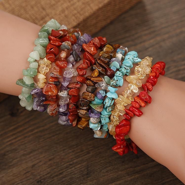 Bohemian Natural Crystal Gravel Armband Retro Style Wish Crystal Armband For Women