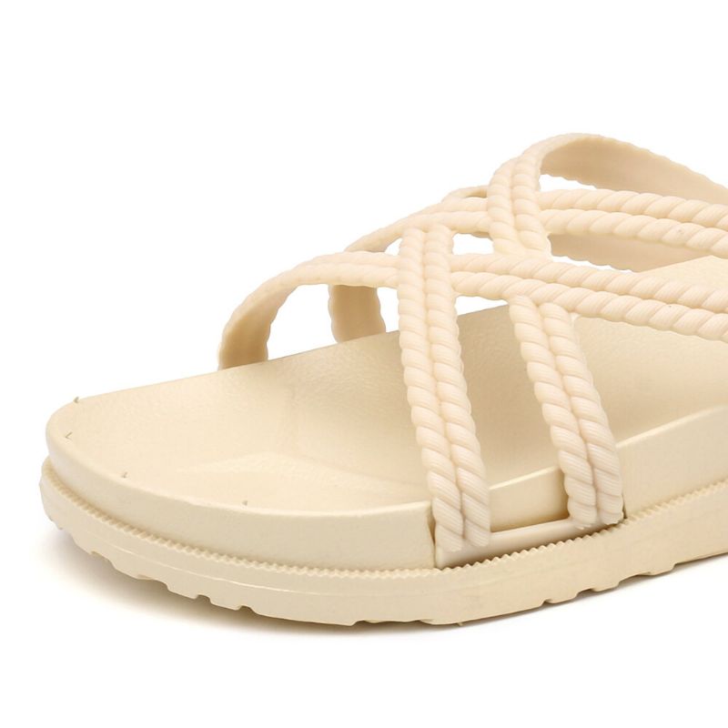 Dam Enfärgad Cross Band Home Flats Sandaler