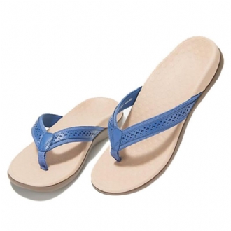 Dam Sommar Platt Ihålig Snidad Dekorationsshorfs Flipflops Tofflor