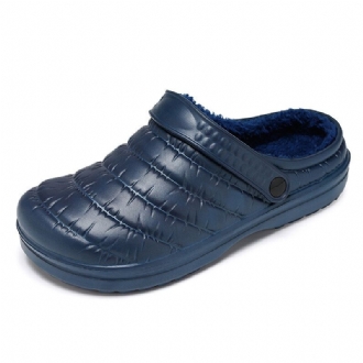 Herr Vattentät Tyg Plysch Varmfodrad Comfy Slip On Home Tofflor