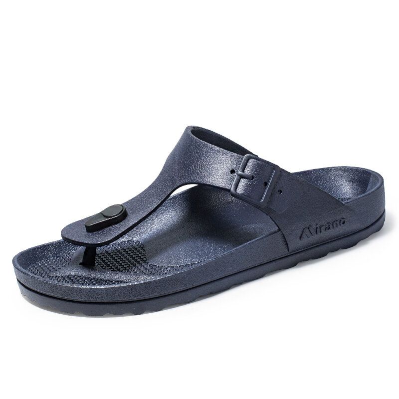 Kohud För Män Andas Halkfria Flip Flops Casual Strandtofflor