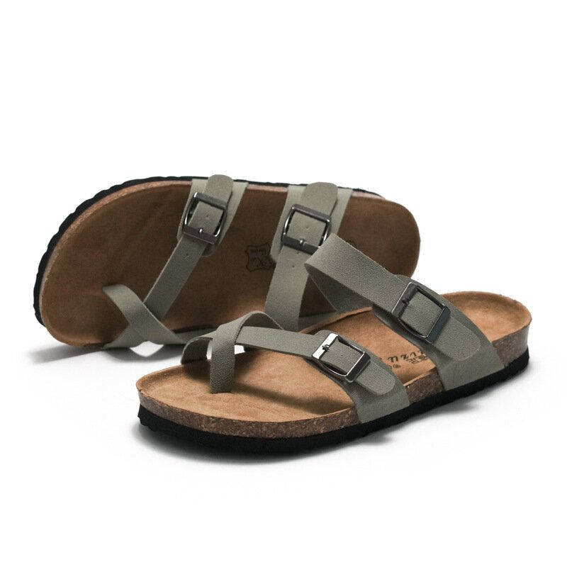 Män Clip Toe Spänne Slip On Casual Beach Daily Tofflor