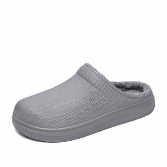 Män Comfy Wide Fit Riund Toe Backless Easy Slip-on Home Tofflor