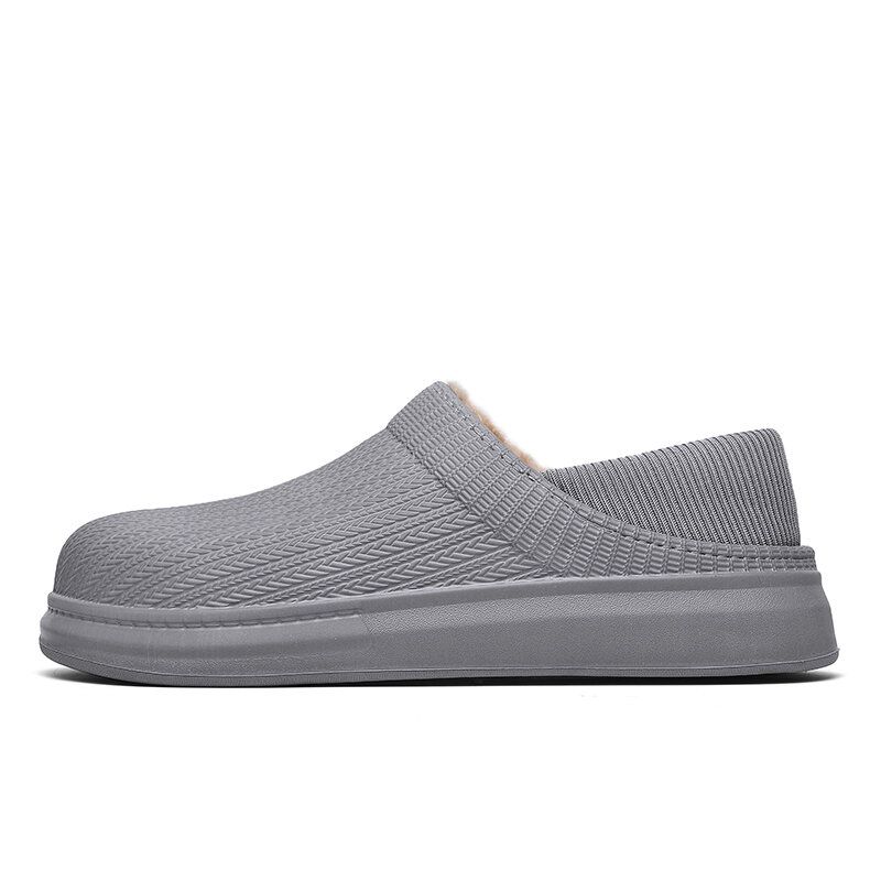 Män Comfy Wide Fit Rund Toe Varma Lätt Slip-on Home Tofflor