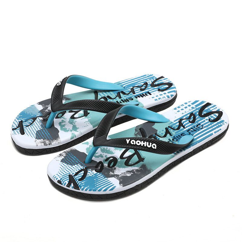 Unisex Strandtofflor Herr Kvinnor Casual Clip Toe Tofflor Andas Anit-slip Flip Flops