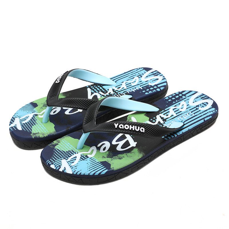 Unisex Strandtofflor Herr Kvinnor Casual Clip Toe Tofflor Andas Anit-slip Flip Flops