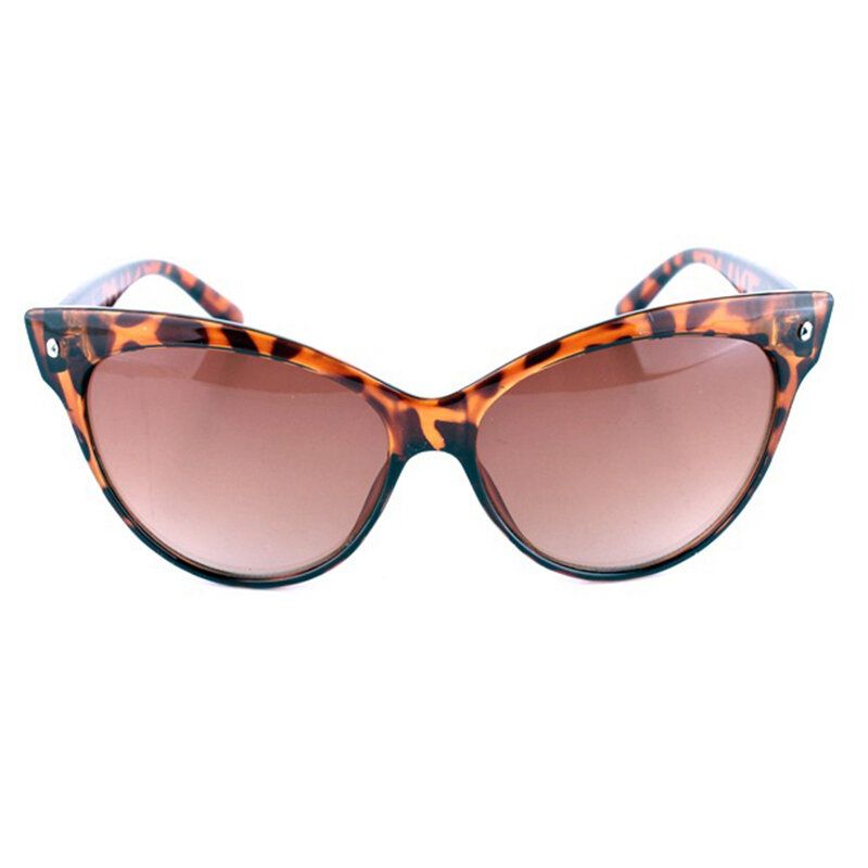 Dam Cat Eye Vintage Polarized Leopard Solglasögon