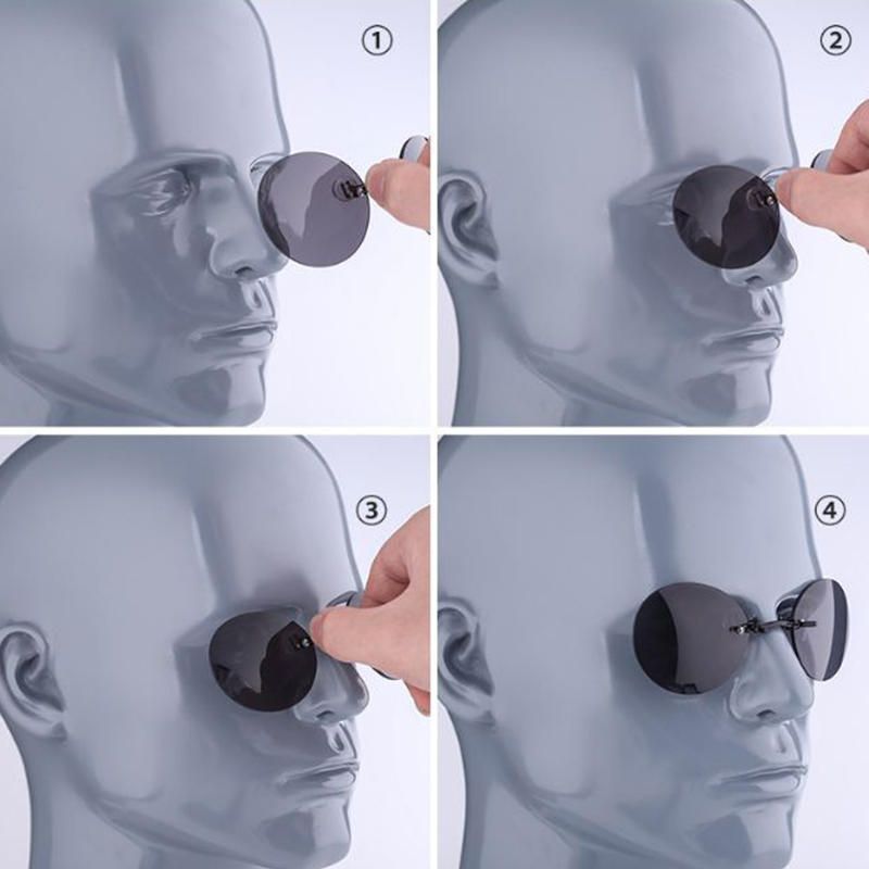 Men Outdoor Metal Clip-on Nose Solglasögon