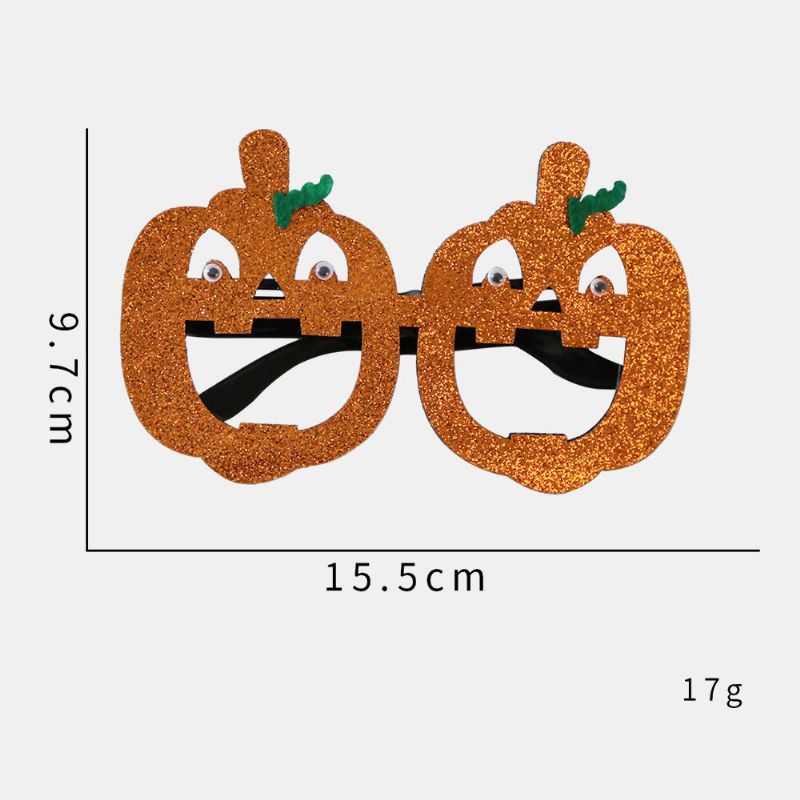 Unisex Filttyg Halloween Glasögon Barn Spindel Pumpa Skalle Rolig Fest Dekoration Glasögon