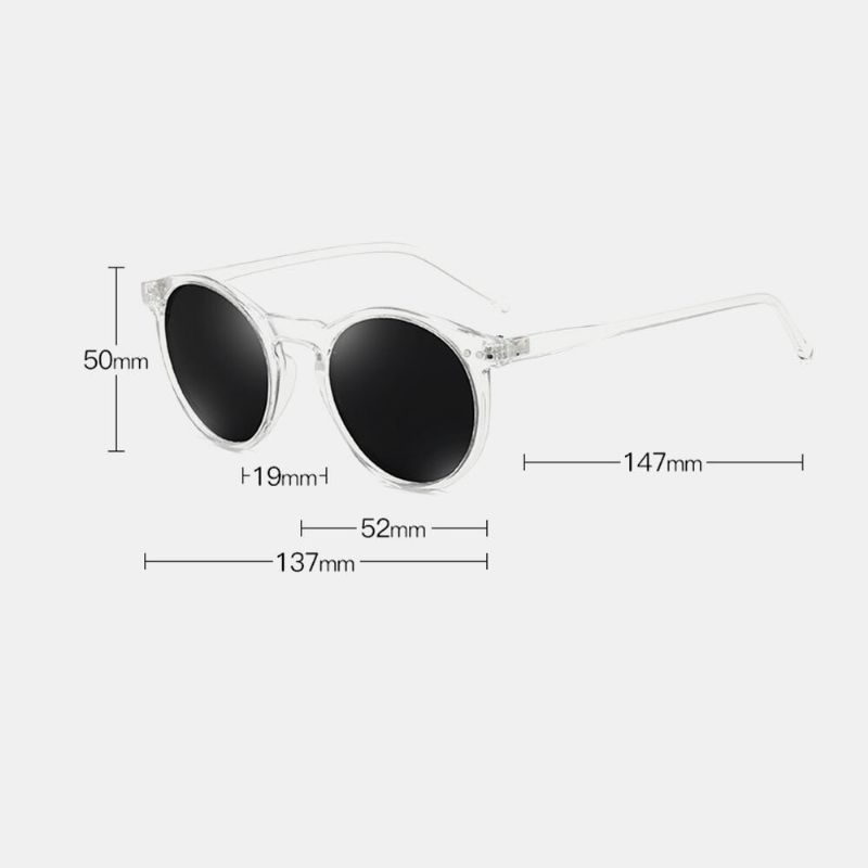 Unisex Gradient Lens Transparent Full Frame Polarized Uv-skyddsbelagda Solglasögon