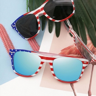 Unisex Patriotic Polarspex Polarized 80-tal Retro Trendiga Snygga Solglasögon